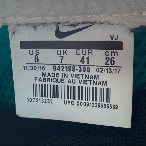 Nike Sock Dart Safari Turbo Green White Running Shoe 942198-300 Men's Size 8 - Picture 9 of 9